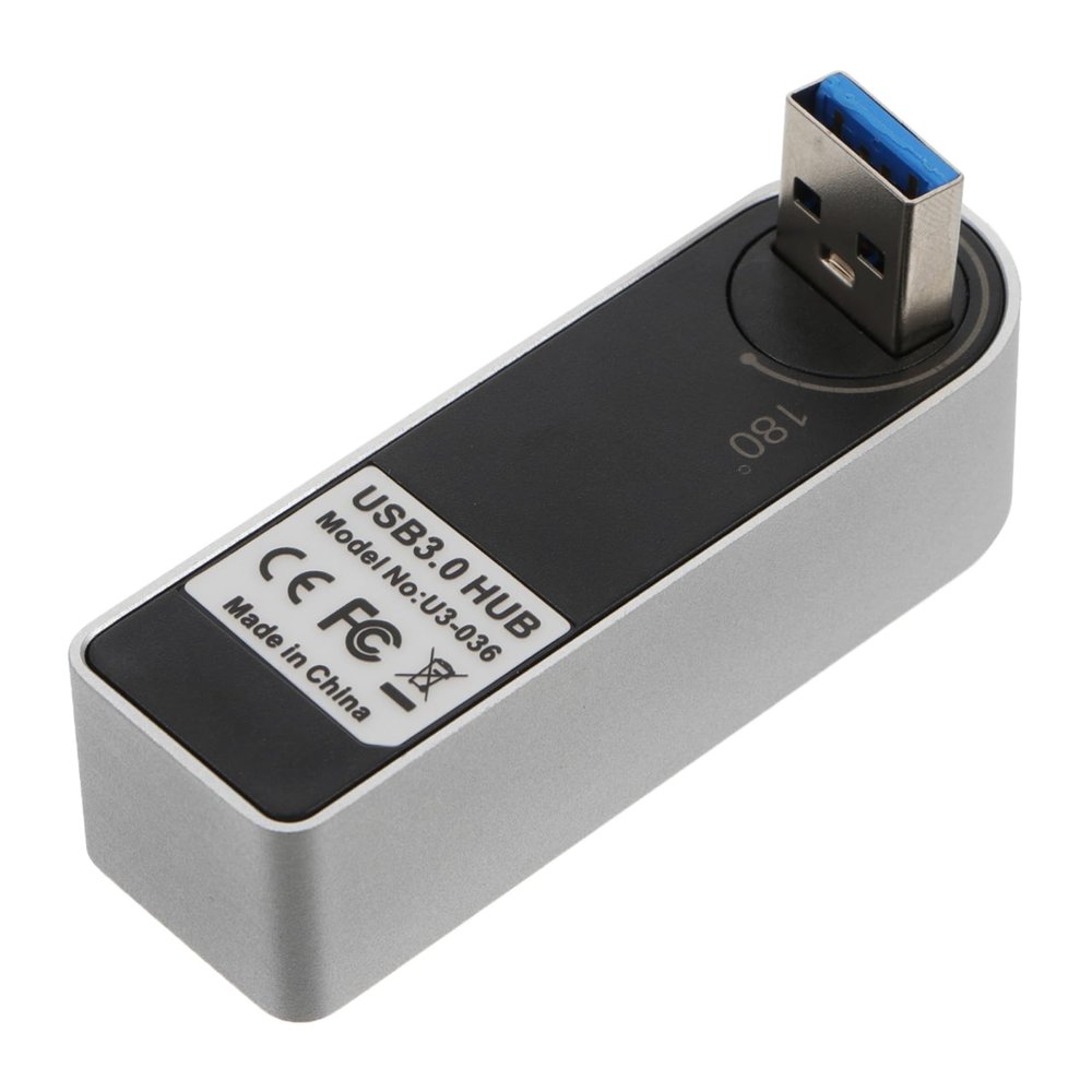 Balacoo USB Aluminum Alloy Port Data Hub Portable USB Hub for Data Transfer and Charging Compact Design High-Speed Transmission for Laptops and Mobile Devices