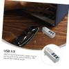 Balacoo USB Aluminum Alloy Port Data Hub Portable USB Hub for Data Transfer and Charging Compact Design High-Speed Transmission for Laptops and Mobile Devices view 3