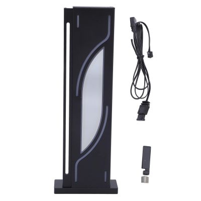 ARGB GPU Support Bracket, Graphics Card Support with Magnetic Base, 0.75~6.02in Height Adjustable Holder, Vertical Mount, Anti Sag Video Card Bracket, 3PIN 5V (Black)