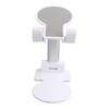 POPETPOP 1pc Telescopic Mobile Phone Bracket Creative Folding Desk Holder for Smartphones and Tablets Metal Stand for Home Office Living Room White view 1