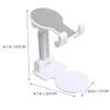 POPETPOP 1pc Telescopic Mobile Phone Bracket Creative Folding Desk Holder for Smartphones and Tablets Metal Stand for Home Office Living Room White view 2