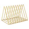 ARTIBETTER Vinyl Record Rack Cd Storage Rack Book Organizer Hollow Triangle Desktop Disc Holder Gold view 1