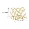 ARTIBETTER Vinyl Record Rack Cd Storage Rack Book Organizer Hollow Triangle Desktop Disc Holder Gold view 2