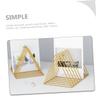 ARTIBETTER Vinyl Record Rack Cd Storage Rack Book Organizer Hollow Triangle Desktop Disc Holder Gold view 3