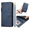 ZXL Blue Wallet with Card Holder for Women Men PU Leather Magnetic Snap Flip Zipper Strap Wallet Phone Case for iPhone6G/iPhone7G/iPhone8G/iPhoneSE2 2020/iPhoneSE3 2022 view 1