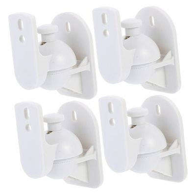 DOITOOL 4Pcs Adjustable Rotating Speaker Wall Mounts for Satellite Surround Sound Compatible Speakers for Home Theater Setup Black