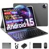 Raemond 10 Inch Tablet Android 15 with Keyboard, 24GB RAM + 128GB ROM (1TB Expand), T615 Octa-Core, 1280x800 IPS HD Display, 5MP+8MP Dual Camera, 6000mAh, Mouse, Widevine L1, GPS view 1