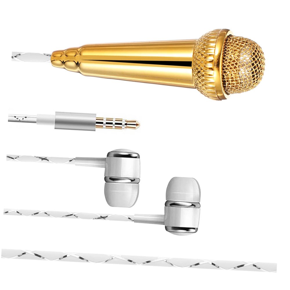 Kisangel Mini USB Mic for Singing Portable Tiny Microphone for Smartphone Recording Microphone