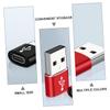 balacoo 5pcs USB c Female to USB Male Adapter Kit Portable Converter for Data Sync and Charging Compatible Phones and Laptops Black Silver Pink Gold Red view 3