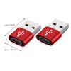 balacoo 5pcs USB c Female to USB Male Adapter Kit Portable Converter for Data Sync and Charging Compatible Phones and Laptops Black Silver Pink Gold Red view 4