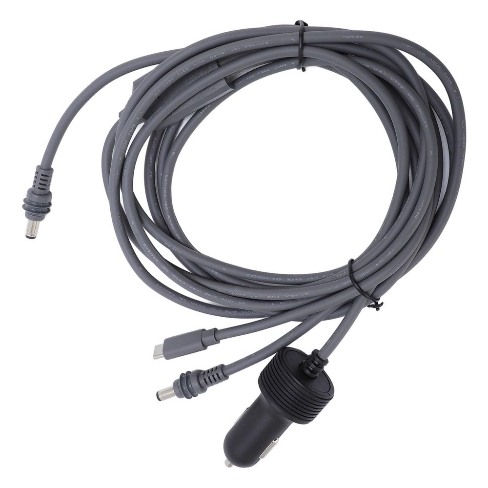 Serounder 3 in 1 Satellite Replacement Cable, IP68 Satellite Replacement Cable, 18AWG Satellite Dish DC Car Charger Power Adapter for Car RV Truck (5m)