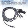 Serounder 3 in 1 Satellite Replacement Cable, IP68 Satellite Replacement Cable, 18AWG Satellite Dish DC Car Charger Power Adapter for Car RV Truck (5m) view 4