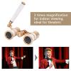 Nutriess Opera Binocular Telescope 3X25 Portable Red Lightweight Compact Design Ideal Women Girls Children Theater Concerts Events (White) view 3