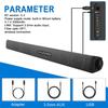 Portable Soundbar for TV/PC, Outdoor/Indoor Wired & Wireless Bluetooth 5.0 Speaker with Remote Control and Optical Cable, 30W Home Theater Sound bar with Built-in Subwoofers for Projector view 2