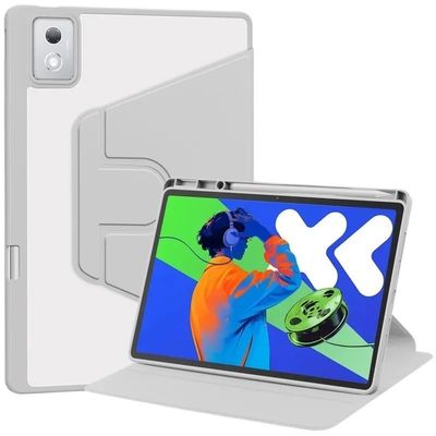 360 Rotating Acrylic Stand Tablet Cover Suitable for Lenovo Idea Tab Pro 12.7inch TB373FU 2025 with Pencil Holder