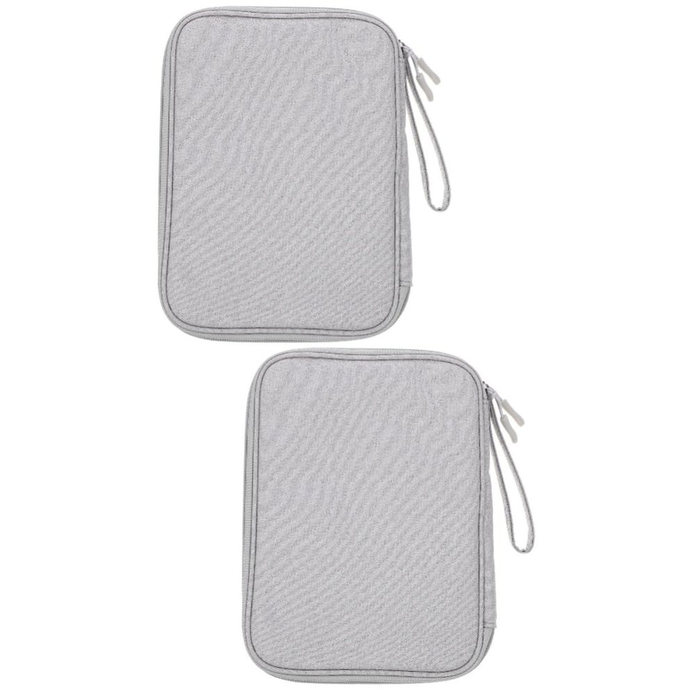 balacoo 2pcs Cable Organizer Bag Double Layers Electronics Case Charger Organizer for Portable Devices