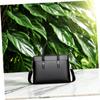 balacoo Men's Cow Leather Briefcase Laptop Bag Business Bag Large Compartment for Documents Books view 3