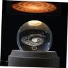 PRETYZOOM USB Crystal Ball Night Light with Beech Base Table Ornament view 3
