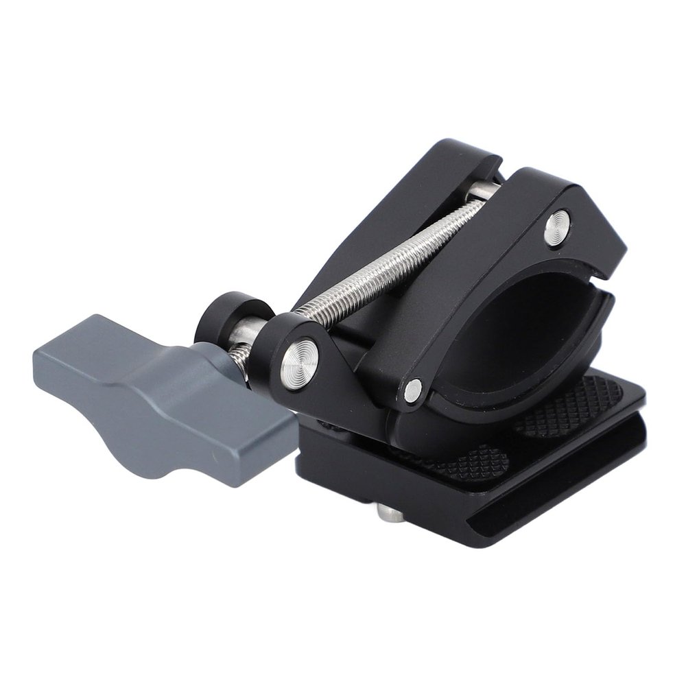 Aluminum Alloy Photography Pipe Clamps, Universal Bracket Tube Clamp with Plate, for Arca Light Stand Holders, Use for Cycling Handles, Tripod Poles