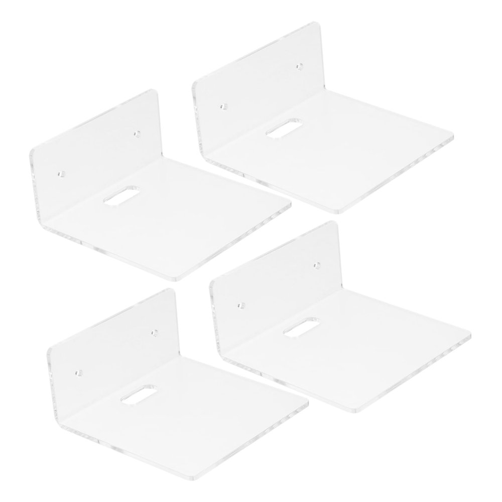 OHPHCALL 4pcs Sturdy Wall Mount Monitor Bracket Holder for Boys and Girls Room Floating Shelf Routerbracket