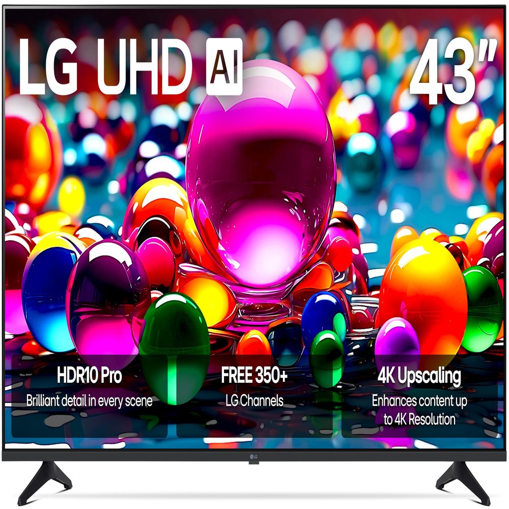LG 43UA7700P 43 inch Class UA77 Series LED AI 4K Smart webOS TV (2025)