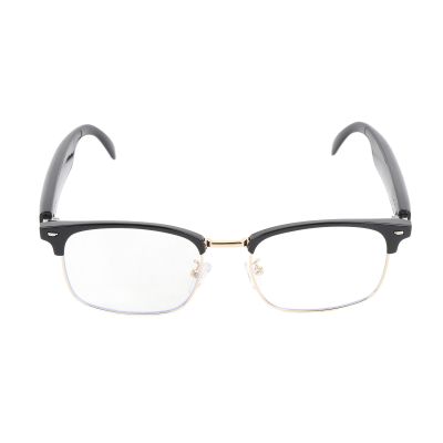 AI Translator Glasses, Efficient Smart Music Glasses Anti Blue Lens Lightweight for Business (Gold)