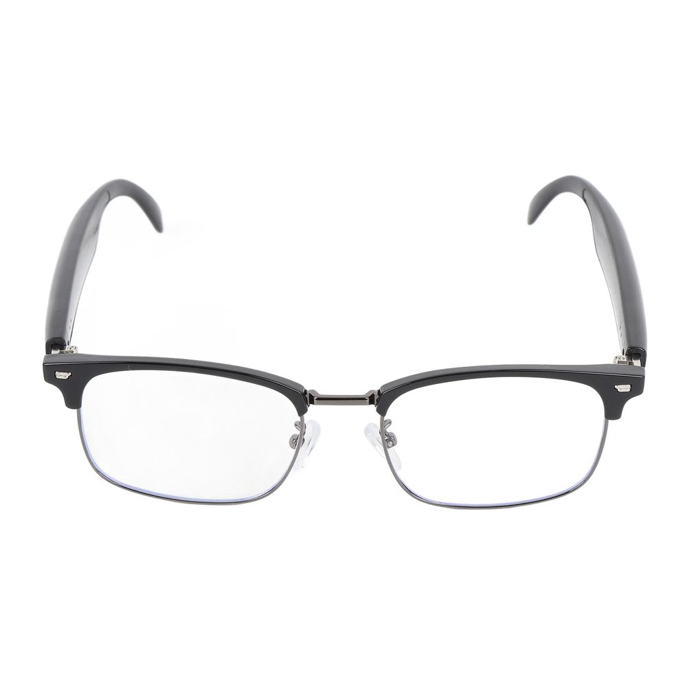 AI Translator Glasses, Efficient Smart Music Glasses Anti Blue Lens Lightweight for Business (Gray)
