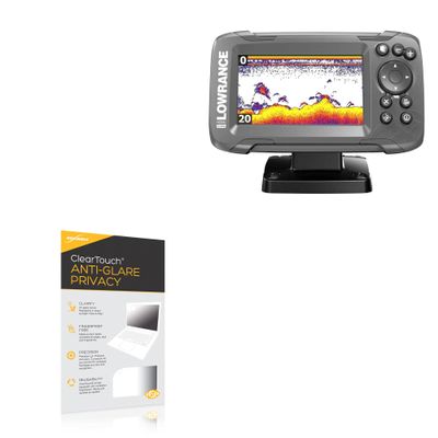 BoxWave Screen Protector Compatible with Lowrance Hook2 4X - ClearTouch Anti-Glare Privacy (2-Pack), Privacy Screen Protector Flexible Film Anti-Glare