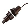 1076-M Recessed Steel Door Magnetic Contact with Wire Leads, 1" Diameter, SPDT, 1/2" Gap Size, Single Pole-Double Throw, Brown view 1