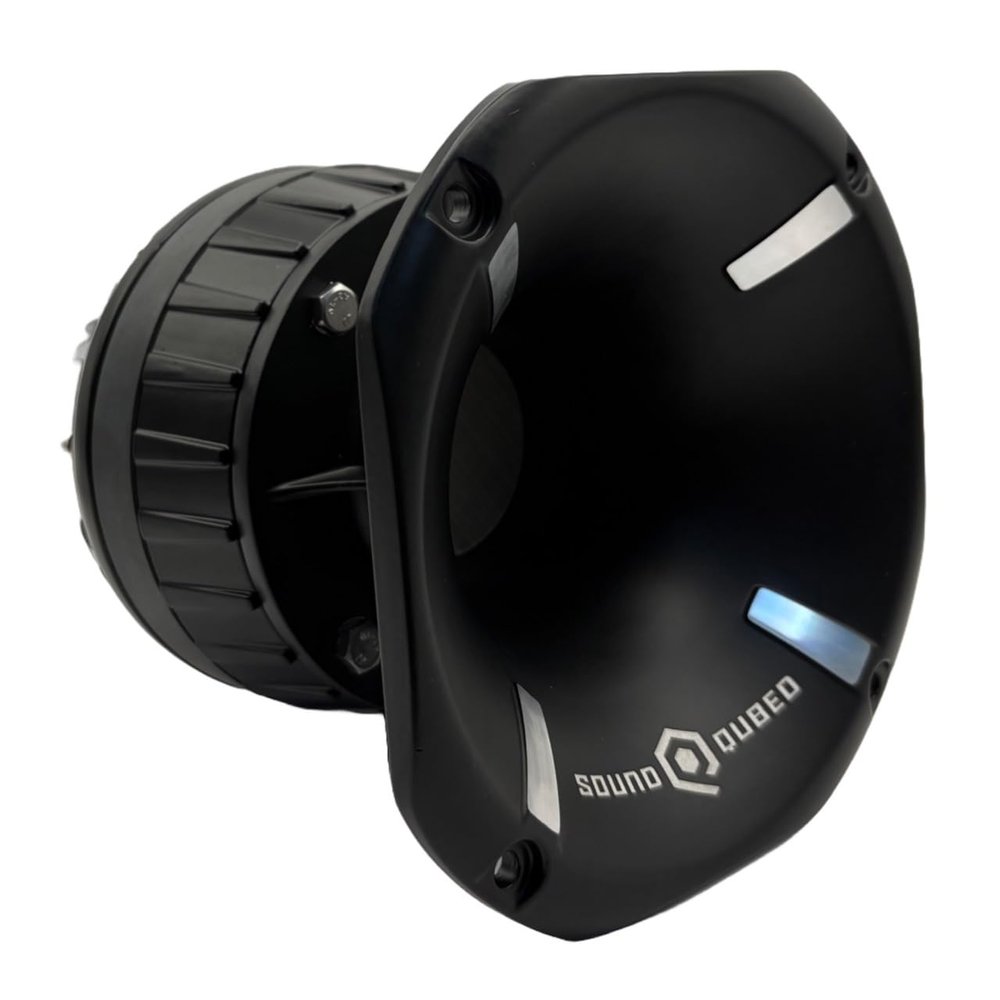 SoundQubed SQ-HDX-2HDT-8/6 Aluminum Short Horn Diffuser with 2" Titanium Driver & Compression Ring