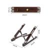 mengli-99 Laptop Stand Wood Laptop Stand for Desk, Foldable Height Adjustable Laptop Cooling Rise Stand Notebook Holder(Khaki) view 2