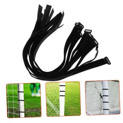 BESPORTBLE 10pcs Hook and Straps for Soccer Goal Net Fixing Tie Strips Easy to Install Strong Adhesion Reusable and Fasteners