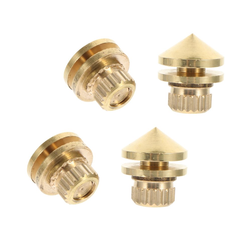 Balacoo 4pcs Pure Copper Speaker Spikes Pads Speaker Shock Pad for Turntable Base Isolation Studio Monitor Isolation