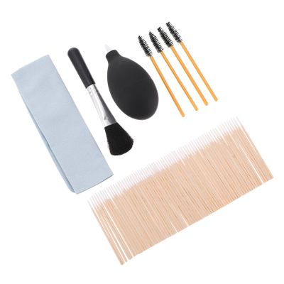 Happyyami 1set Wireless Earphone Cleaning Kit Set Brushes Swabs Air Blower and Cloth for Electronics Cleaning and Maintenance
