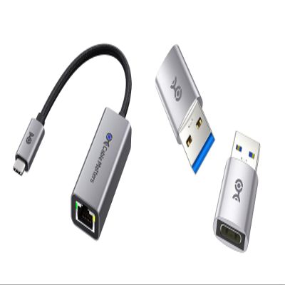 #1 Cable Matters 1-Pack USB C to 2.5Gb Ethernet Adapter, 2.5 Gigabit Network Speed, USB C to Ethernet Adapter #2 2-Pack 10Gbps USB to USB C Adapter for Fast Charging & High-Speed Data Transfer