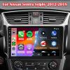 PHEZEN Double Din Car Stereo Radio Fit for Sentra Sylphy 2012-2018, Android13.0 2+32GB 10 Inch Vehicle Audio Receivers with Carplay/Android Auto WiFi GPS Navigation BT USB with Carplay Screen view 2
