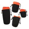 Tofficu Waterproof Camera Lens Bag Thickened Fleece Storage Pouch for DSLR and Mirrorless Lenses Drawstring Design for Outdoor Use view 1