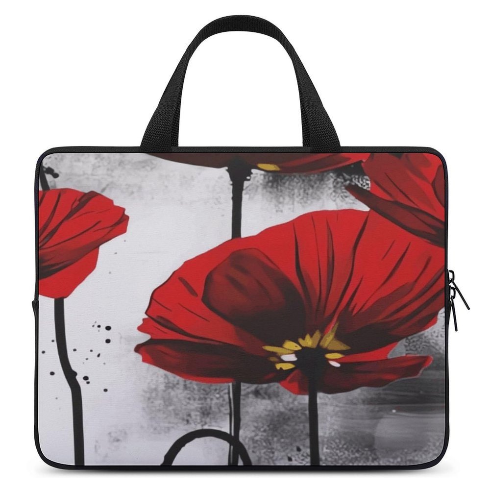 AQRJLPM Beautiful Poppy Flower Laptop Bag Durable Laptop Sleeve Water-Resistant Notebook Bag for Computer Or Tablet