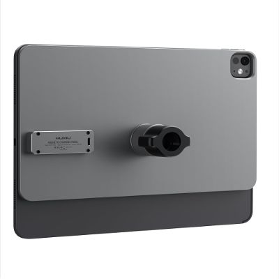 KU XIU Magnetic Wireless Charging Panle for iPad Pro 11'' M4/M5 Only, Aluminum Alloy Panle for 17mm Ball Head with 2M USB-C Cable, Wirder Compatibility Various Tablet Mount [Arm/Stand Not Included]