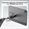 KU XIU Magnetic Wireless Charging Panle for iPad Pro 11'' M4/M5 Only, Aluminum Alloy Panle for 17mm Ball Head with 2M USB-C Cable, Wirder Compatibility Various Tablet Mount [Arm/Stand Not Included] view 2