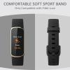 2 Pack Bands for Fitbit Luxe Bands Women Men, Soft Silicone Wristband Replacement Strap for Fitbit Luxe/Luxe Special Edition Fitness Tracker (Black/Black, Large) view 2