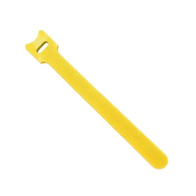 50pcs Releasable Cable Ties Plastics Nylon Hook Loop Wrap Zip Bundle Fastener Straps Detachable T-Type Wire Organizer(Yellow,180mm)