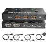 USB C KVM Switch 4K/1080P, USB C One/Dual Monitor KVM Switch for 2 Laptop Share 1/2 Monitor and 10Gbps 4 USB3.0/2.0 Devices(2 in 2 Out USB3.0) view 1