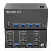 D3LX0Z1 KVM Switch 4 Monitors 2 Computers,USB 3.0 HDMI+DisplayPort Four Monitor KVM for 2 PC Share 4 Display 4USB(204 1H3D) view 1