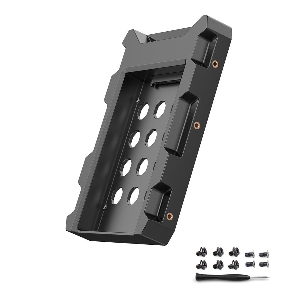 EJAY 2.5 to 3.5 Hard Drive Adapter for SSD/HDD, SATA III Mounting Bracket with with Cooling Vents, Fits 7/9.5/12.5mm Hard Drives, 1 Pack