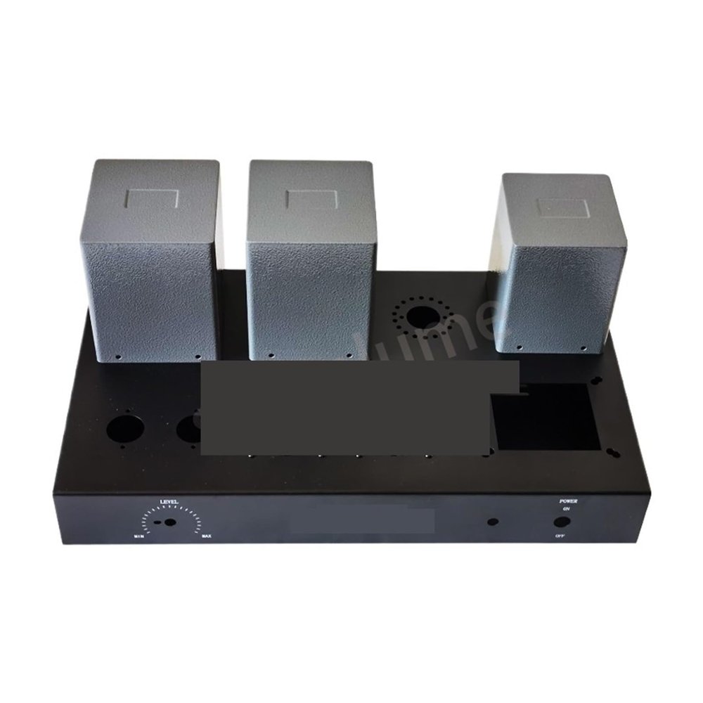 L6AS0F7 420 * 240 * 60mm Iron Power Amplifier Case Electro Tube2A3/300B/KT88/EL34 Single-Ended Vacuum Tube Amplifier Chassis Shell Box(Regular Version)