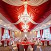 10ft x 15ft Red Wrinkle Free Backdrop Curtains for Parties,Silky Polyester Fabric Wedding Ceiling Drapes, 2 Panels 15ft Photo Back Drop Drapes for Baby Shower Photography Stage Background Cloth view 2