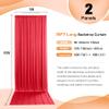 10ft x 15ft Red Wrinkle Free Backdrop Curtains for Parties,Silky Polyester Fabric Wedding Ceiling Drapes, 2 Panels 15ft Photo Back Drop Drapes for Baby Shower Photography Stage Background Cloth view 3