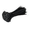 100Pcs Plastic Nylon Cable Ties Self-Locking Cord Ties Straps Adjustable Cables Fastening Loop Home Office Wire Zip Ties(Black,3x100mm) view 1
