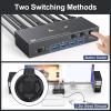 D3LX0Z1 8K Displayport KVM Switch 2 Monitors 3 Computers Dual Monitor KVM Switch Displayport with 4 USB 3.0 Ports(303DH) view 2